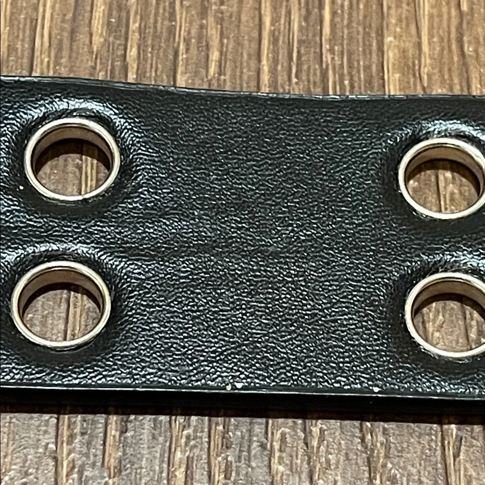 Black punk rock grommet belt 42.5” long Women’s/men’s no size grunge